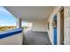Outdoor balcony with a white and blue painted railing and view of the city at 2 Adalia Ave # 803, Tampa, FL 33606
