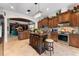 Spacious kitchen with center island, stainless appliances and granite countertops at 22259 Skyview Cir, Brooksville, FL 34602