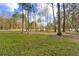 Lawn area with scattered trees and a bright blue and cloudy sky at 22259 Skyview Cir, Brooksville, FL 34602