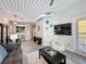Inviting living room showcasing an open floor plan with kitchen view and contemporary furnishings at 2410 W Azeele St # 220, Tampa, FL 33609