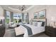 Serene main bedroom with tray ceiling, golf course views, and elegant furnishings at 3583 Santa Caterina Blvd, Bradenton, FL 34211