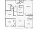 Second floor layout featuring bedrooms, bathrooms, and closets with dimensions at 4195 Welling Ter, Land O Lakes, FL 34638