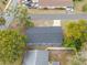 Birds eye view of the home highlighting the new roof, manicured lawn, and surrounding lush greenery and landscaping at 6232 Jackson St, New Port Richey, FL 34653