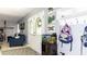 Foyer with double doors, stylish décor, and a glimpse of the living room at 903 Setter Ct, Seffner, FL 33584