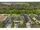 Aerial view of homes showcasing well-manicured lawns and community layout at 10730 Shady Preserve Dr, Riverview, FL 33579
