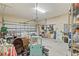 Spacious two car garage featuring epoxy flooring and ample storage at 11421 Quiet Forest Dr, Tampa, FL 33635