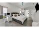 Comfortable main bedroom with a stylish bed, soft carpet, and windows offering natural light at 14247 Spanish Wells Dr, Hudson, FL 34667
