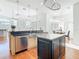 Spacious kitchen with an island, stainless steel appliances, and ample counter space at 18111 Diamond Cove Ct, Tampa, FL 33647