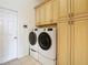 Well-equipped laundry room with modern washer and dryer and ample storage space at 18111 Diamond Cove Ct, Tampa, FL 33647