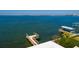 A private wooden pier provides direct water access, ideal for boating, fishing, and enjoying scenic waterfront views at 2240 Harbor View Dr, Dunedin, FL 34698