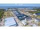 Aerial view of community featuring a marina, waterfront homes, and ocean access at 3025 Bermuda Sloop Cir, Ruskin, FL 33570