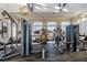 Community gym featuring a variety of modern exercise equipment and abundant natural light at 3025 Bermuda Sloop Cir, Ruskin, FL 33570