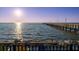 Scenic waterfront view featuring a pier stretching into the calm bay waters under a bright, sunny sky at 3025 Bermuda Sloop Cir, Ruskin, FL 33570