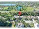 Beautiful aerial view of the home surrounded by lush greenery and local amenities at 310 Manns Harbor Dr, Apollo Beach, FL 33572