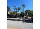 Lush front yard featuring tropical landscaping, including palm trees and plants, enhancing curb appeal and creating a serene setting at 3800 Belle Vista E Dr, St Pete Beach, FL 33706