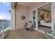 Relax on this private balcony with direct access to the main bedroom at 4951 Bacopa S Ln # 801, St Petersburg, FL 33715