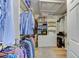 Organized walk-in closet with custom shelving, hanging rods, and drawers for optimal storage space at 503 Old Grove Dr, Lutz, FL 33548