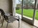 Relaxing patio with a serene view of the lush, green lawn and tropical landscaping, perfect for outdoor enjoyment at 6815 Dali Ave # F101, Land O Lakes, FL 34637