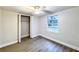 Comfortable bedroom features new flooring, large closet, and lots of natural light at 11201 Blendale Dr, Riverview, FL 33569