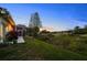 Picturesque backyard view featuring a well-manicured lawn and peaceful scenery at 11815 Marblehead Dr, Tampa, FL 33626