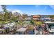 Aerial view of waterfront townhomes, each with private docks and boat lifts on a canal at 1306 W Charter St, Tampa, FL 33602