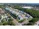 Scenic aerial shot of waterfront community, mature trees, and spacious homes at 284 Hemingway Dr, Oldsmar, FL 34677