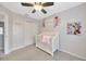 The Bedroom features a crib, closet, carpeted floors, and neutral colored walls at 3131 Royal Tuscan Ln, Valrico, FL 33594