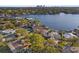 Aerial view of waterfront home with easy access to the open bay and skyline views at 3626 10Th Ne St, St Petersburg, FL 33704