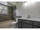 The renovated bathroom boasts new tile, updated vanity, and modern fixtures, blending style with functionality at 5203 Bayshore Blvd # 5, Tampa, FL 33611