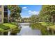 Picturesque pond view surrounded by lush greenery creating a serene and inviting atmosphere at 5971 Terrace Park N Dr # 310, St Petersburg, FL 33709