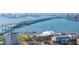 Stunning aerial view of the city skyline, harbor, and surrounding waterway at 628 Cleveland St # 905, Clearwater, FL 33755