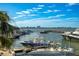 Picturesque waterfront view showcasing boats, docks, and the cityscape at 870 N Osceola Ave, Clearwater, FL 33755