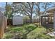 Backyard with a storage shed at 9862 48Th N Ave, St Petersburg, FL 33708