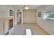 This bedroom has a ceiling fan, a closet, and a window at 206 Andover N Pl # 96, Sun City Center, FL 33573