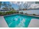 Sparkling swimming pool surrounded by a well-kept backyard and privacy fence at 3111 Teal Ter, Safety Harbor, FL 34695