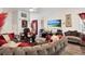 Comfortable living room showcasing stylish furniture and modern décor at 35530 Shade Fern Ln, Zephyrhills, FL 33541