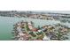 Breathtaking aerial view of waterfront property with serene water views and access to docks for boating enthusiasts at 8000 13Th S Ave, St Petersburg, FL 33707