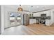 Modern kitchen with stainless steel appliances and backyard access at 8930 94Th Ave, Seminole, FL 33777