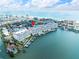 Spectacular aerial view of the condo complex, emphasizing its close proximity to the Intracoastal waterway at 17735 Gulf Blvd # 204, Redington Shores, FL 33708