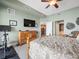 This bedroom features a flat screen television and direct access to the kitchen at 17735 Gulf Blvd # 204, Redington Shores, FL 33708