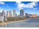 Beautiful Tampa skyline with high rise condos, blue skies, and water front views in this gorgeous scenic shot at 3301 Bayshore Blvd # 1806C, Tampa, FL 33629