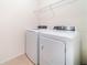Clean laundry room with modern washer and dryer units, offering convenience and efficiency at 35661 Jenny Lynne Cir, Zephyrhills, FL 33541