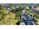An aerial view of homes backing onto a lush green golf course, many featuring private screened pools at 4617 Cloverlawn Dr, Tampa, FL 33624