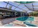 An inviting pool, set amongst pavers, is enclosed by screens at 4617 Cloverlawn Dr, Tampa, FL 33624