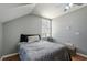 Inviting bedroom featuring vaulted ceilings, a ceiling fan, and a window providing natural light at 4710 69Th E Ct, Palmetto, FL 34221