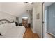Bedroom with a window, ceiling fan, and wood-look floors at 4710 69Th E Ct, Palmetto, FL 34221