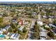 An aerial view of a charming neighborhood surrounded by lush greenery and suburban homes at 4925 16Th N Ave, St Petersburg, FL 33710