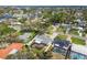 Aerial view of a residential neighborhood with well-maintained homes and screened-in pools at 5050 Venetian Ne Blvd, St Petersburg, FL 33703