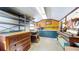 Well-organized workshop with ample storage, workbenches, and natural light at 1015 55Th S Ave, St Petersburg, FL 33705