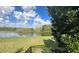 Backyard view of the lake at 1112 Lake Shore Ranch Dr, Seffner, FL 33584